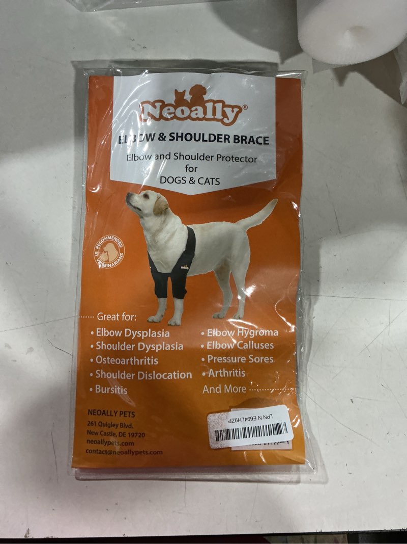 Condition photo showing Good Condition for neoally dog elbow brace protector pads for canine elbow and shoulder support elbow hygroma, dysplasia, osteoarthritis, elbow calluses, pressure sores and shoulder dislocation - l pair both legs l
