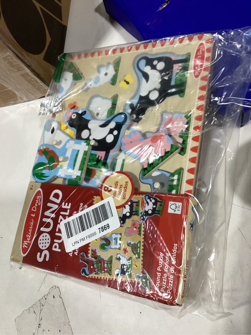 Condition photo showing Good Condition for Melissa & Doug Farm Animals Sound Puzzle - Wooden Peg Puzzle with Sound Effects (8 pcs)