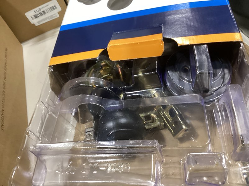 Condition photo showing Good Condition for schlage fb50 n g ply 622 single cylinder deadbolt and keyed entry plymouth knob, matte black (pack of 1)