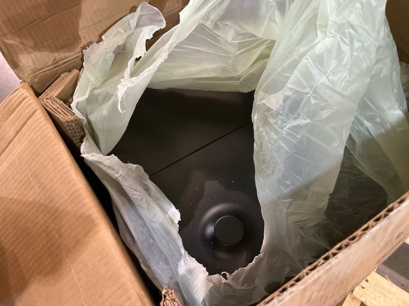 Condition photo showing As Is for master lock black premium fireproof and waterproof safe with combination dial, 1.23 cu-ft, stw123dub 1.23 cu.ft. 2-hr. fireproof, combination