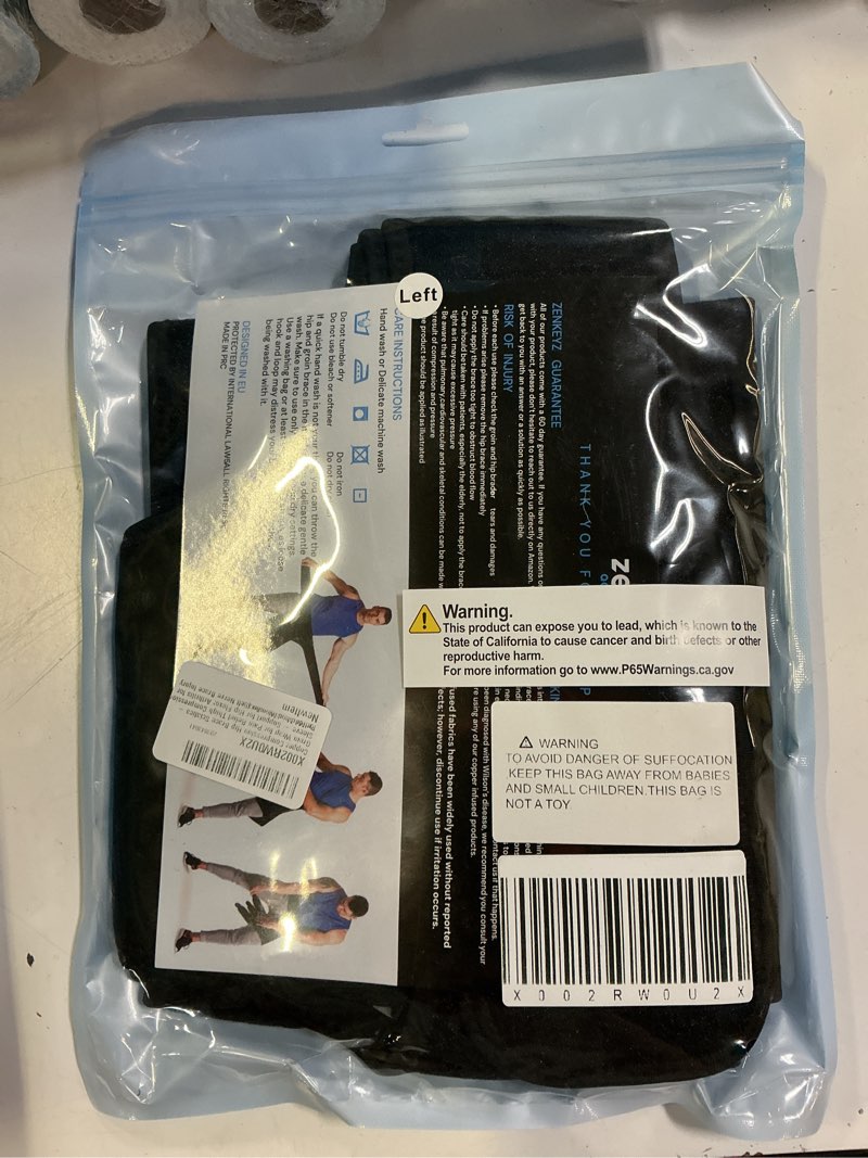 Condition photo showing New/Like New for zenkeyz hip brace for men and women - copper-infused neoprene support - adjustable three-strap stability wrap for physical recovery - sacroiliac and thigh compression sleeve - left leg, one size copper infused, left