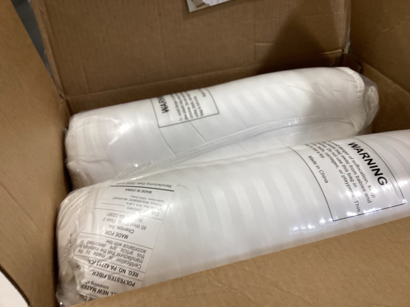 Condition photo showing Good Condition for similar to beckham hotel collection bed pillows standard/queen size set of 2 - original soft down alternative pillow for sleeping - soft support for back, stomach or side sleepers queen / standard white