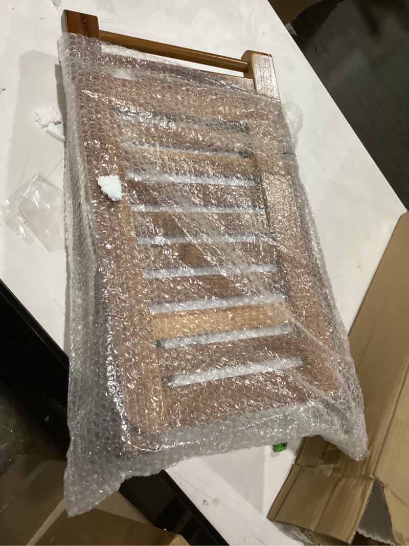 Condition photo showing Good Condition for Utoplike Teak Shower Bench Seat with Handles, Portable Wooden Spa Bathing Stool with Storage Towel Shelf, 22" x 13" x 18.6", Perfect for Indoor and Outdoor Use Teak Wood Large