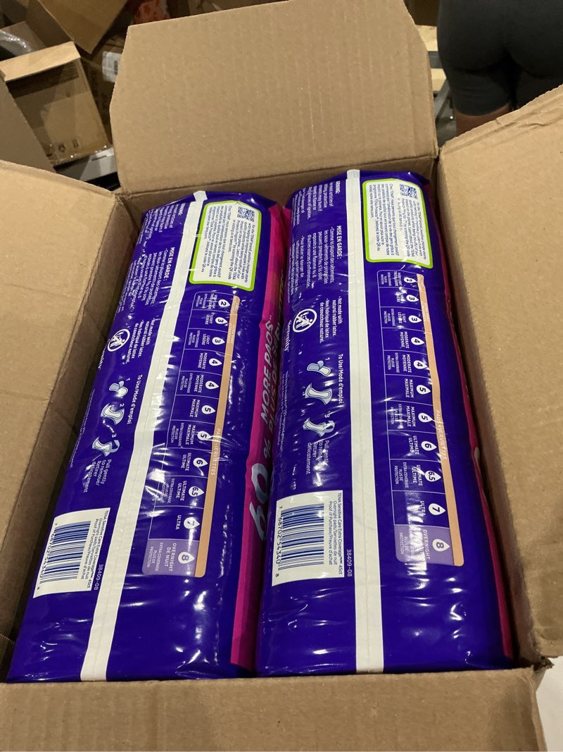 Condition photo showing New/Like New for tena sensitive care incontinence pads, bladder control & postpartum for women, overnight absorbency, extra coverage, 90 count