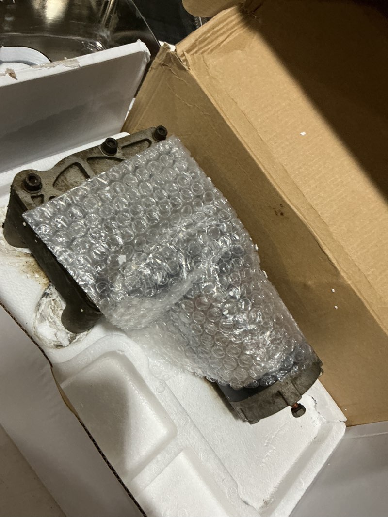 Condition photo showing As Is for 12v 2.0 hp 90:1 900 watt dump truck roll tarp motor with chrome cover,universal replacement dump truck trailer tarp motor, fit for transport trucks, heavy trucks(1 year war/y)