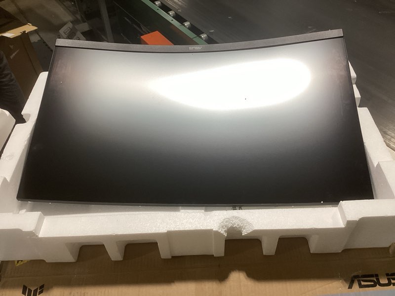Condition photo showing As Is for ASUS TUF Gaming 31.5” 1440P Curved HDR Gaming Monitor (VG32WQ3B) – QHD (2560 x 1440), 180Hz, 0.5ms, 1500R, Extreme Low Motion Blur, FreeSync, 90% DCI-P3, Shadow Boost, DisplayWidget, 3 yr Warranty 32\\\"QHD Curved 180Hz 