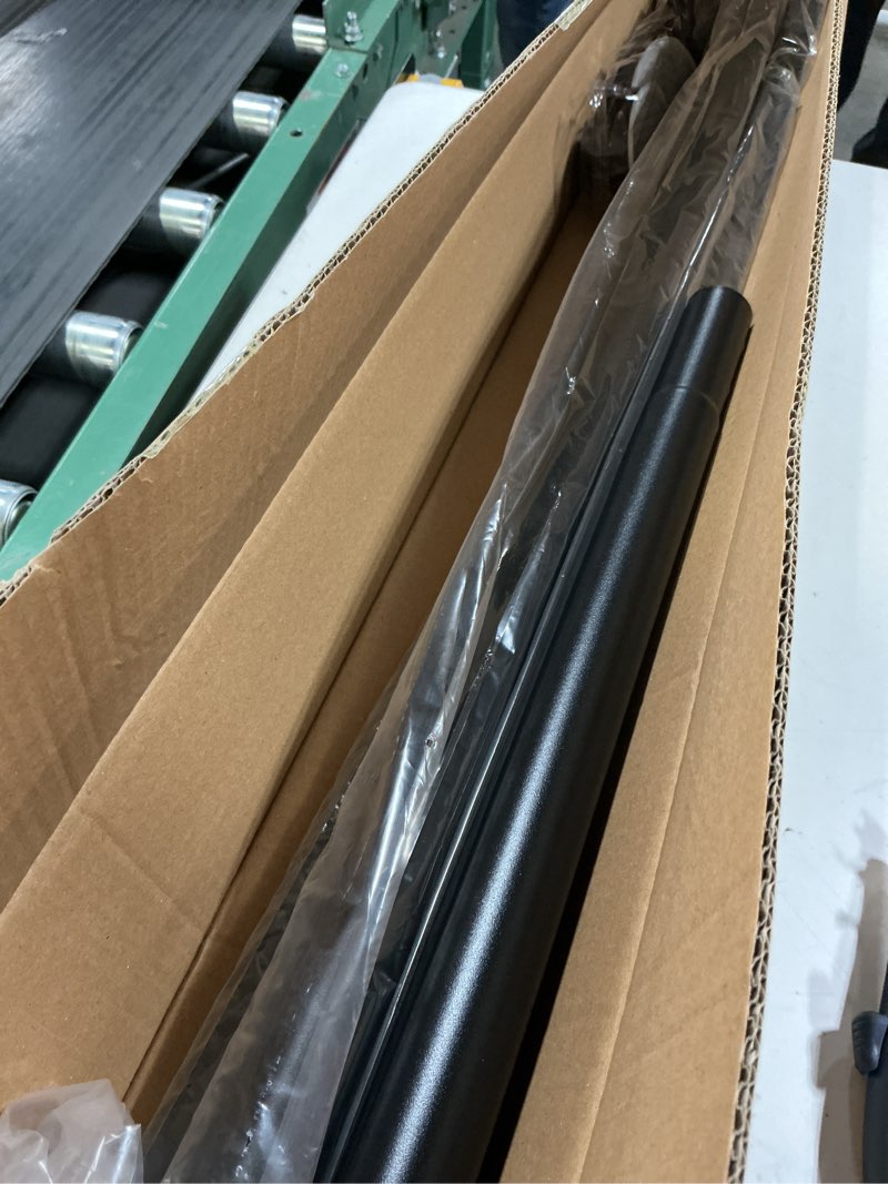 Condition photo showing Good Condition for Tension Curtain Rod 39-173In, Outdoor Extra Long Curtain Rod No Drilling for Window or Bathroom Patio, Adjustable Heavy Duty Shower Curtain Rod, Easy to Install, Never Rust, Non-Slip-Black