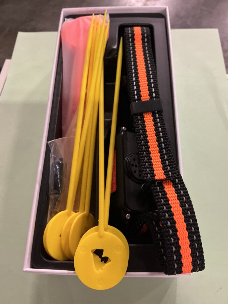 Condition photo showing Good Condition for gps wireless dog fence system, electric electric dog fence using gps electric satellite technology, ipx7 waterproof rechargeable design, gps dog collar has 2 modes circular and free-form fence