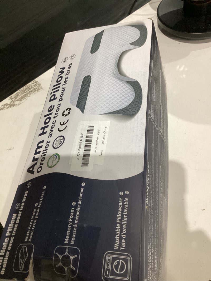 Condition photo showing Good Condition for SAHEYER Side Sleeper Pillow with Arm Holes, 2 in 1 Shoulder Relief System for Rotator Cuff Pain, Memory Foam Pillow for Adults with 3 Arm Place Hole, Grey