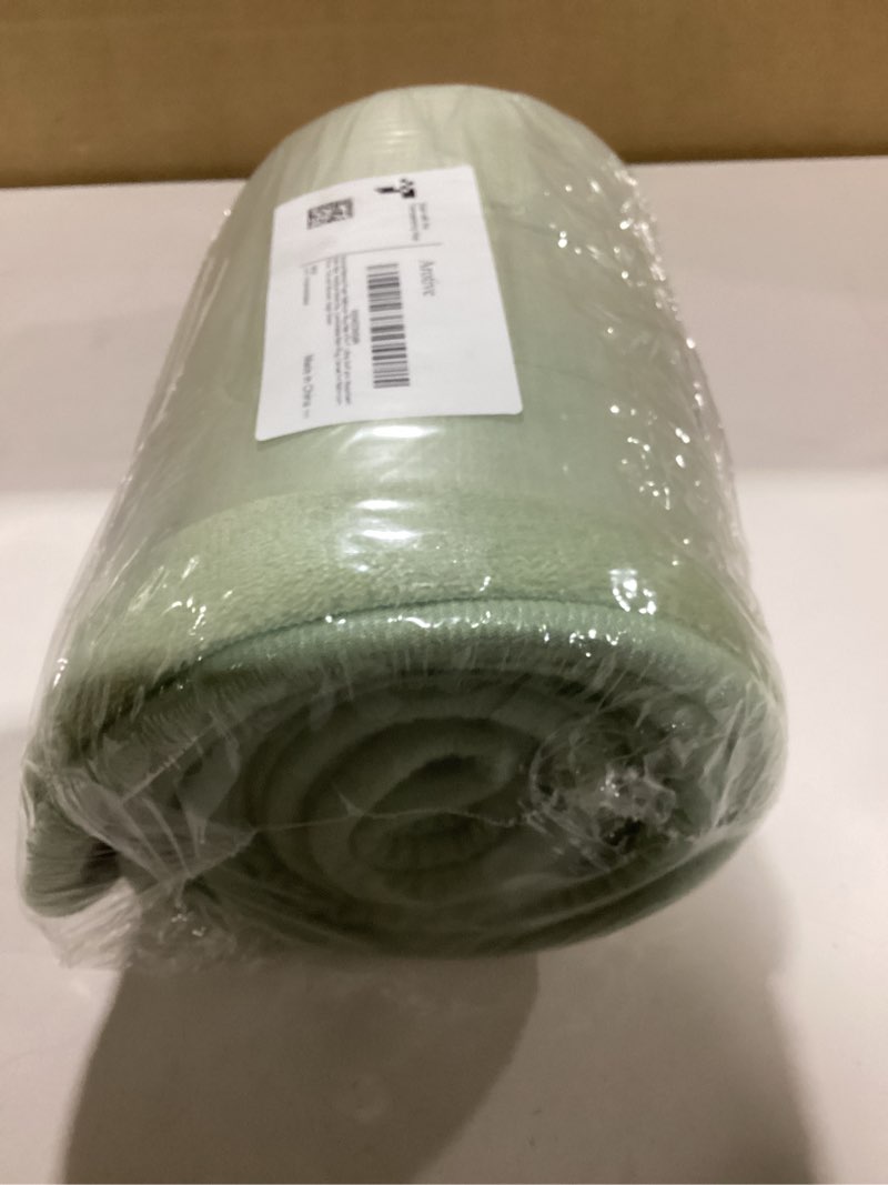 Condition photo showing Good Condition for Arotive Memory Foam Bathroom Rug Mat 47x17, Ultra Soft and Absorbent Bath Mat, Machine Wash Dry, Comfortable Bath Rug Carpet for Bathroom Floor, Tub and Shower, Sage Green Sage Green Rectangular 47" x 17"