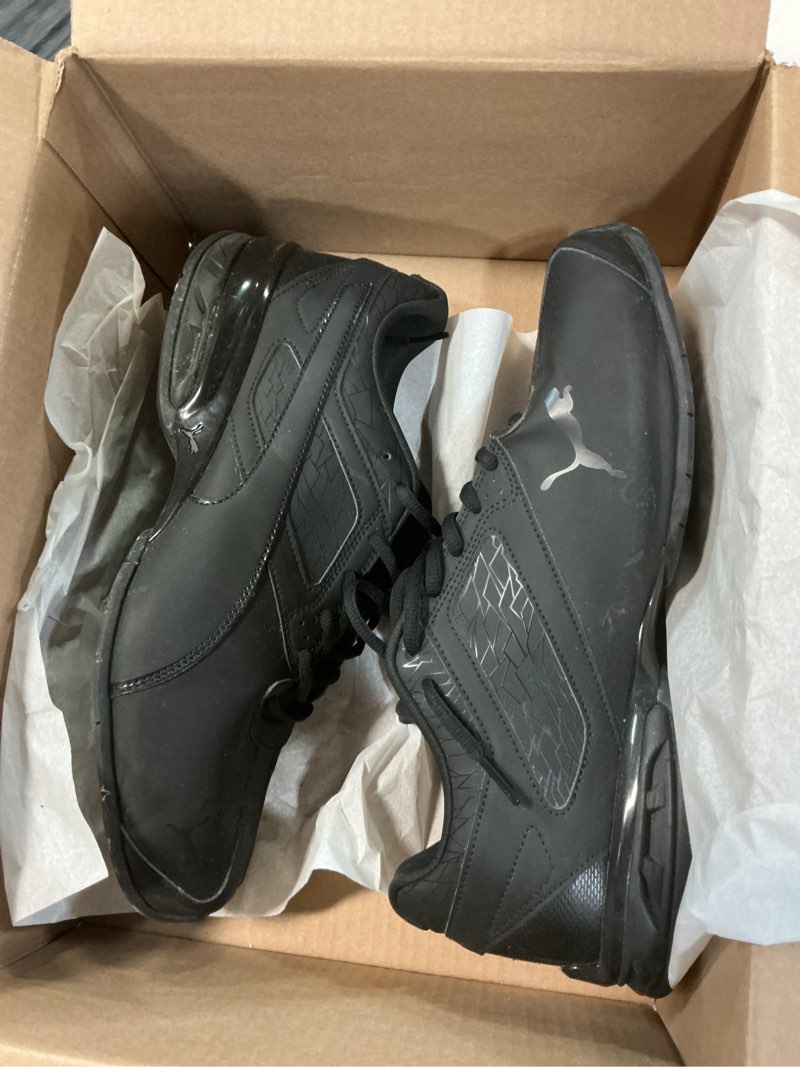 Condition photo showing As Is for puma men's tazon 6 fm shoes 12 puma black(size 12)
