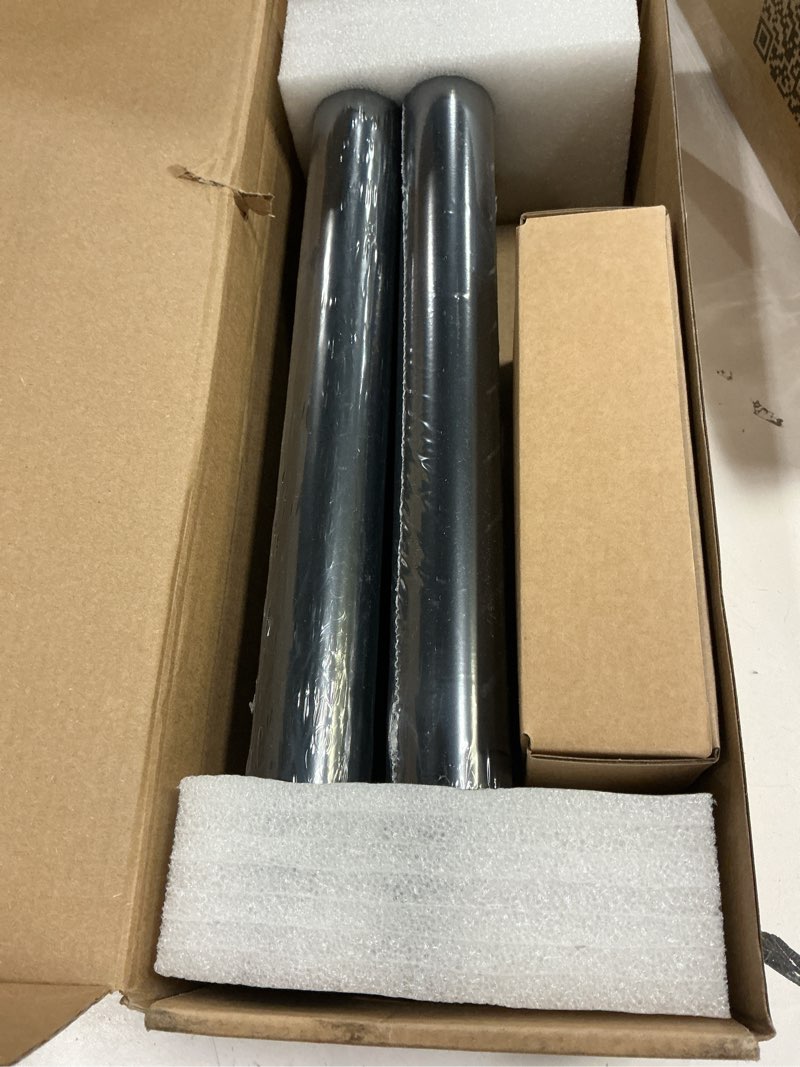 Condition photo showing New/Like New for thsgrt stair railing indoor 5 feet hand rails for indoor/outdoor steps 1.5" round porch railing wall mount aluminum hand rails for indoor stairs industrial staircase handrails 5 feet black 1