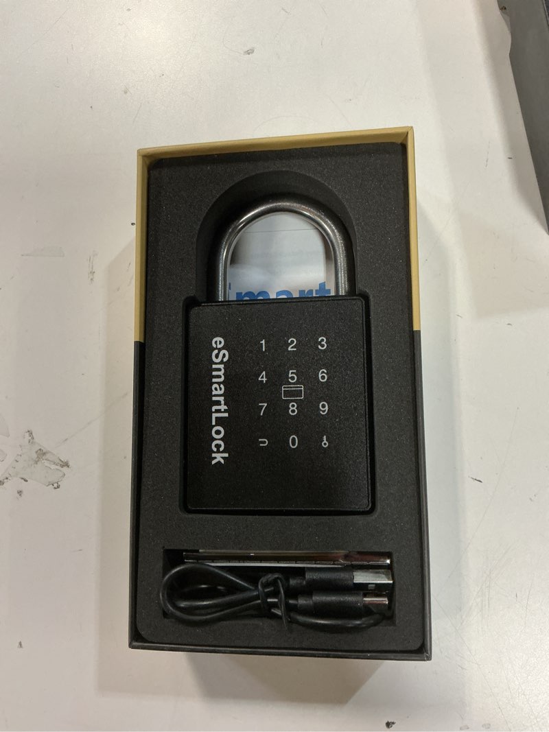 Condition photo showing Good Condition for elinksmart heavy duty smart padlock with key, pad lock with code keypad, weatherproof bluetooth rfid keyless electronic digital combination lock for gate outdoor fence storage unit locker shed pool