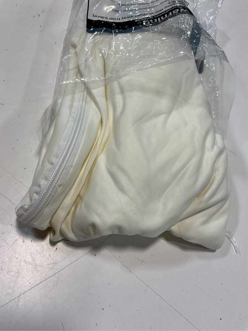 Condition photo showing Good Condition for cream white arch backdrop cover 6ft spandex fitted wedding arch stand covers round top chiara arch covers stretchy backdrop cover for birthday party ceremony banquet decoration