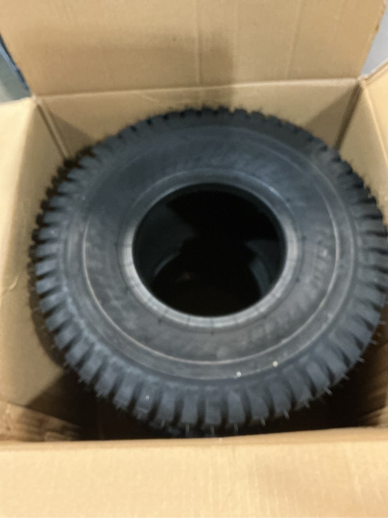 Condition photo showing New/Like New for maxrollors 15x6.00-6 lawn mower tires (2 pack), 15x6-6 for garden tractor riding lawnmowers front tire, 4 ply tubeless, 570 lbs capacity 15x6.00-6 turf-v