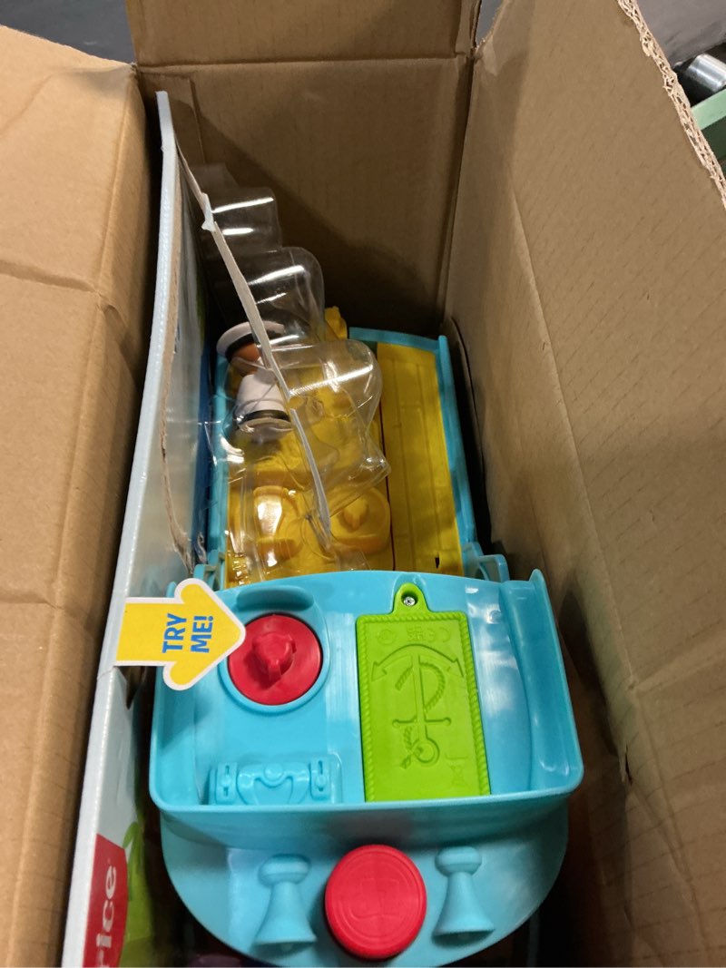 Condition photo showing Good Condition for fisher-price little people toddler toy travel together friend ship musical playset with 2 figures for pretend play kids ages 1+ years