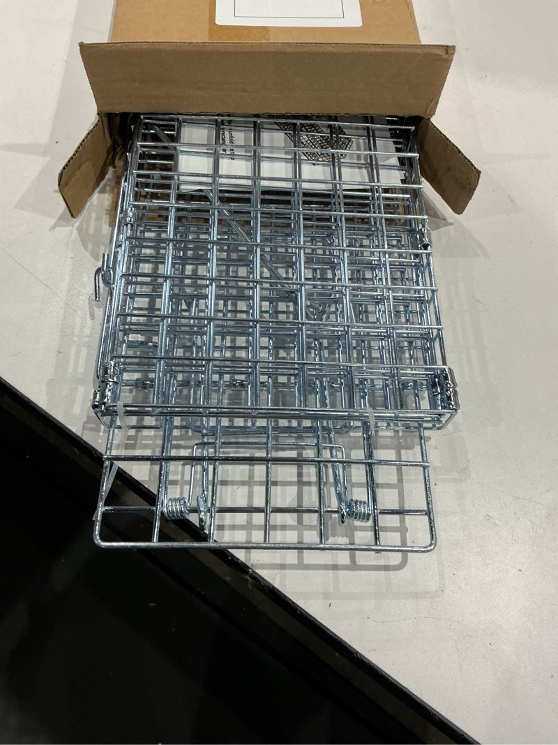 Condition photo showing Good Condition for meibangzz animal traps,live animal trap for cats,rabbits, squirrels,cat trap for stray cats, live traps for raccoons, steel foldable with pedal triggers (24 x 7 x 8 inches)