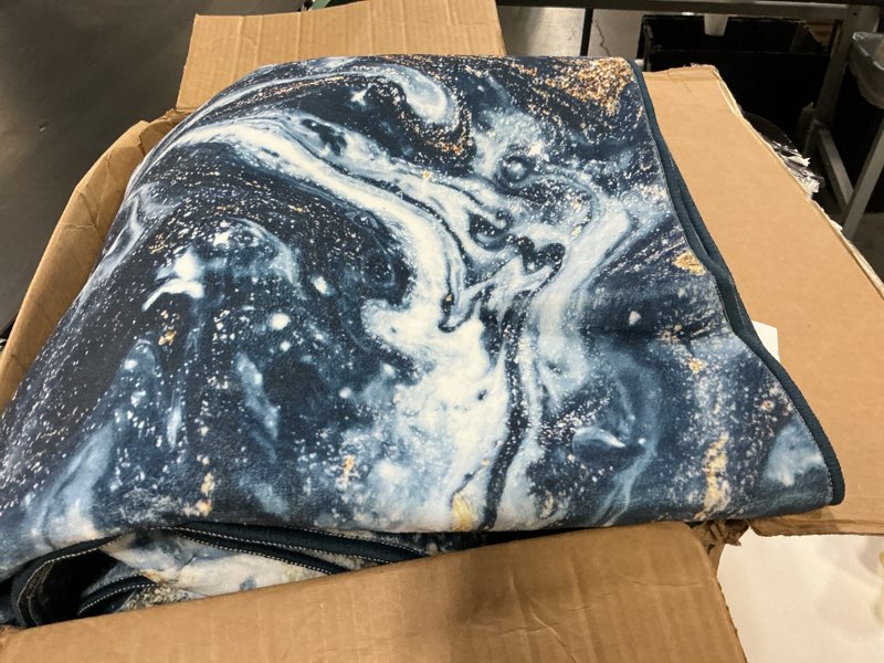Condition photo showing Good Condition for ( similar ) washable area rug 8x10 - artistic style modern rug for living room bedroom dining room, soft low pile machine washable carpet, non slip non shedding area rug - dark blue/gold, 8'x10' dark blue/gold 8' x 10' (rectangular)
