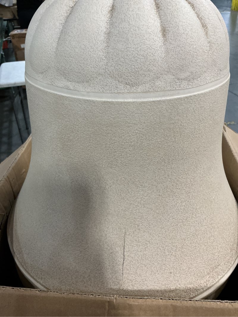 Condition photo showing Good Condition for worth garden plastic urn planters for outdoor plants, tree 22'' tall 2 pack round classic resin flower pots indoor beige traditional front porch 15 in dia. large imitation stone decorative patio deck