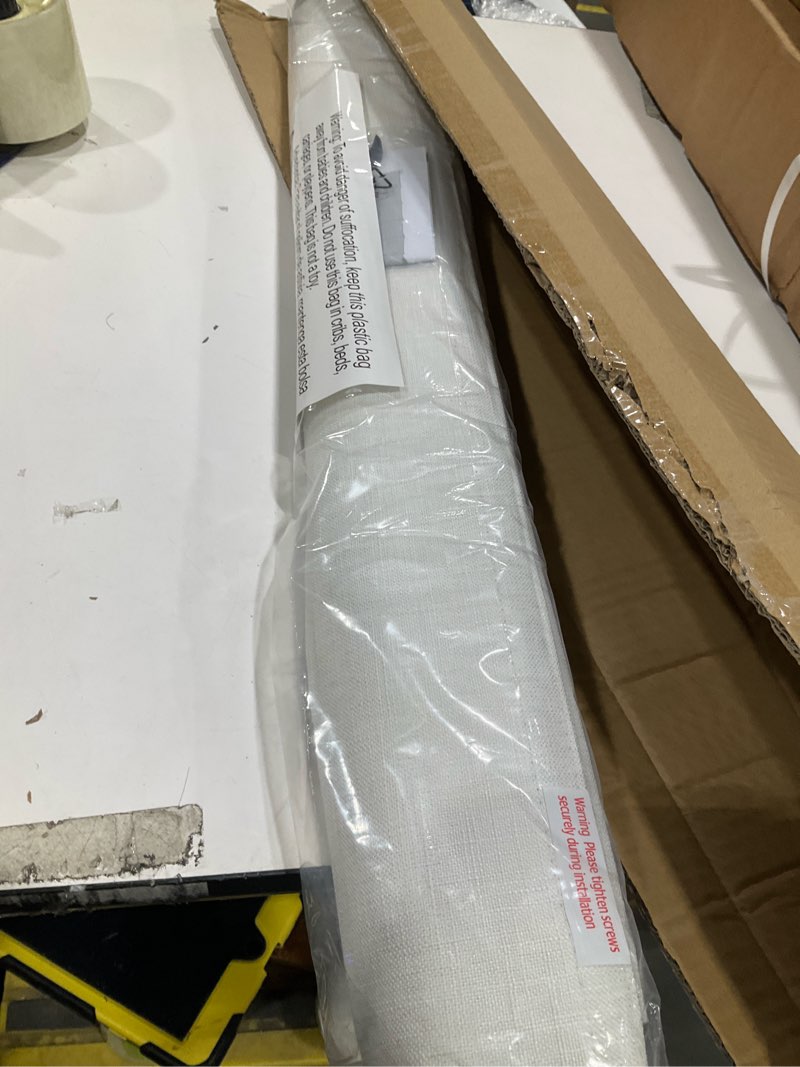 Condition photo showing Good Condition for LazBlinds No Tools No Drill Cordless Roman Shades for Windows, Blackout Thermal Insulated UV Blocking Window Blinds, Lightweight Fabric Blinds for Indoor Windows, 31" W x 60" H, Blackout - White White 31" W x 60" H