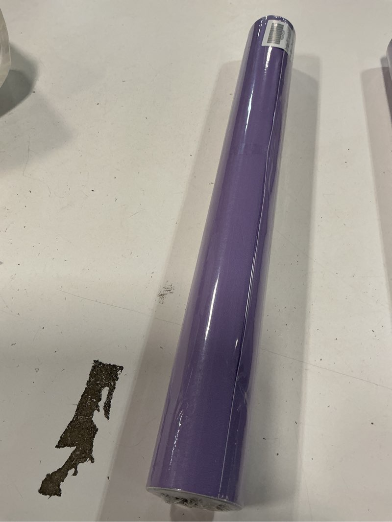 Condition photo showing New/Like New for Dimoon 236''x17.7'' Purple Peel and Stick Wallpaper Contact Paper Modern Self Adhesive Wall Paper Removable Renter Friendly Textured Solid Color Shelf Cabinet Vinyl Roll (236''x17.7'',Dark Purple) 17.7''x236'' Dark Purple