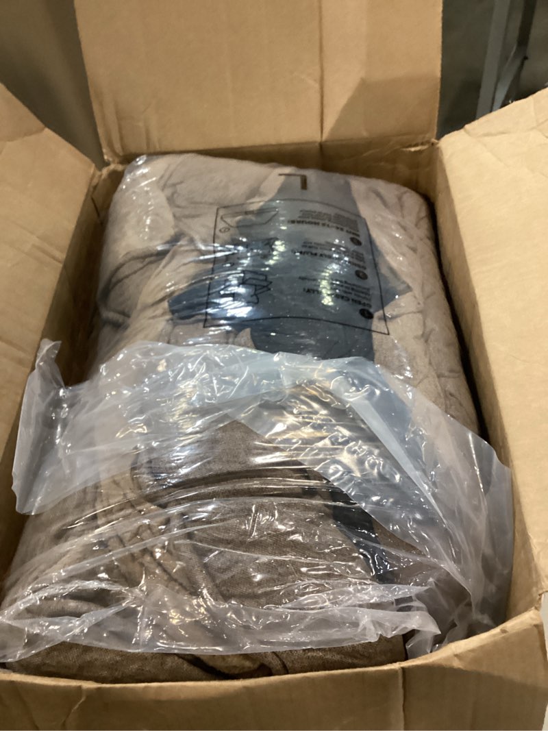 Condition photo showing Good Condition for XL Orthopedic Dog Beds for Large Dogs, Waterproof Egg-Crate Foam Pet Couch Bed with Soft Sides, Non-Slip Dog Sofa with Flannel Removable Washable Cover, 42" L Supportive Pet Sofa, Brown Brown Flannel 42"L x 30"W x 12.5"Th