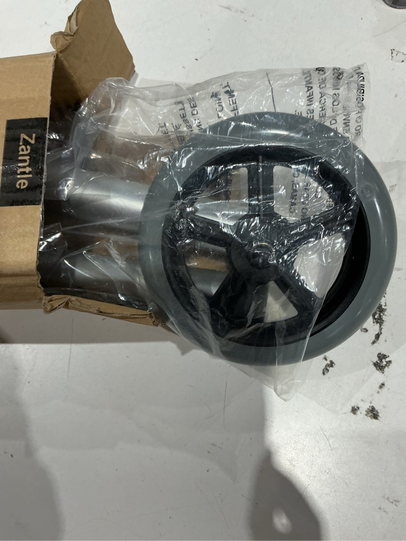 Condition photo showing As Is for walker wheels replacement - 5 inch, wheels for walkers for seniors 1 pair - for walkers with 1 inch tube diameter, walker feet accessories (grey)