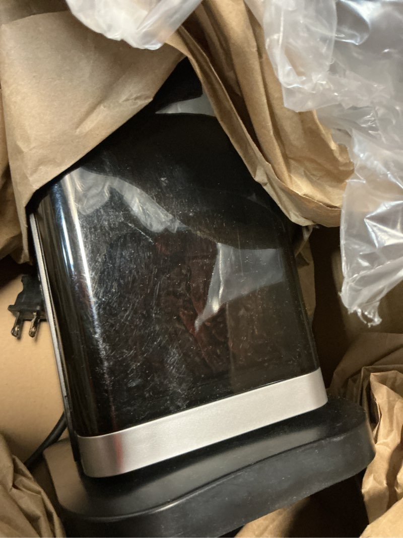 Condition photo showing As Is for space heaters for indoor use, 1500w ptc ceramic electric heater with thermostat, room temperature display, 70° oscillation, remote control, 12h timer, quiet portable heater for office bedroom