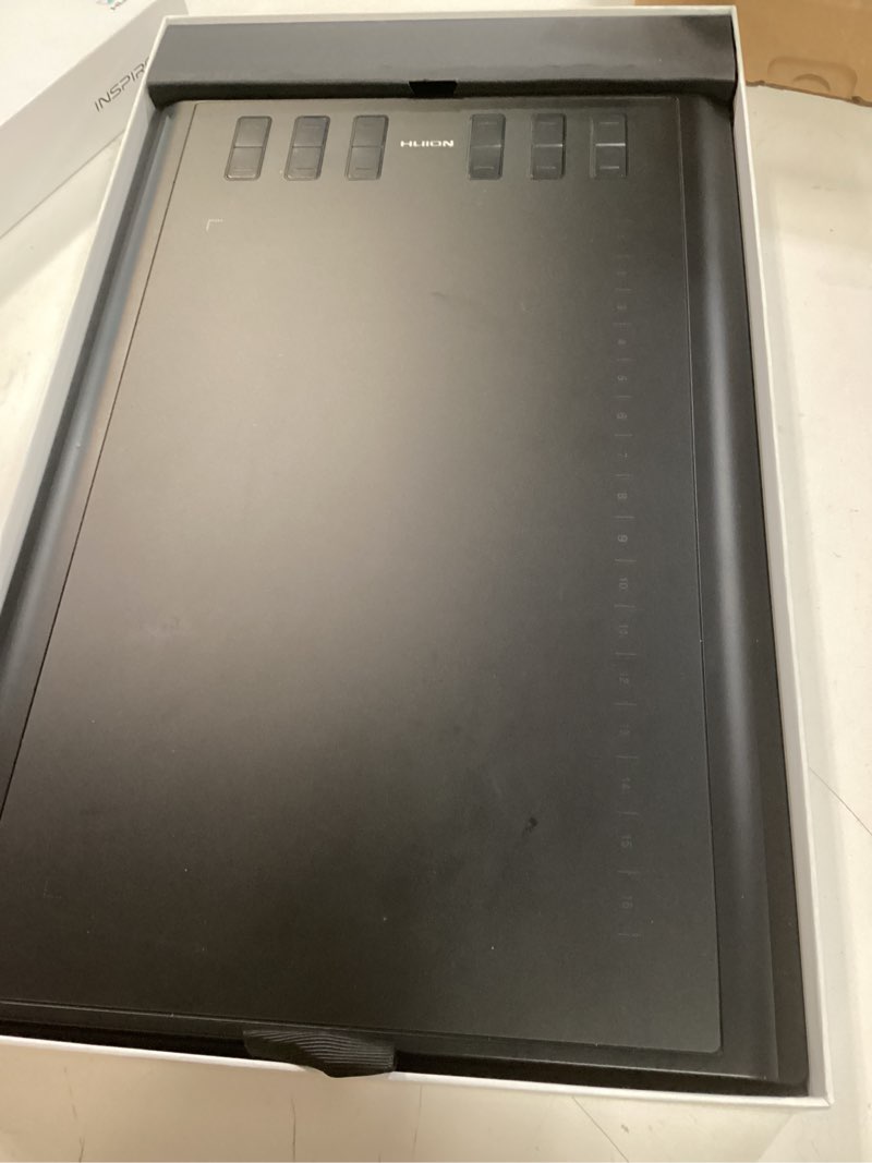 Condition photo showing Good Condition for Huion Inspiroy H1060P Graphics Drawing Tablet with Digital Pen PW100 and 1 PCS Black Glove, OTG Adapters Included