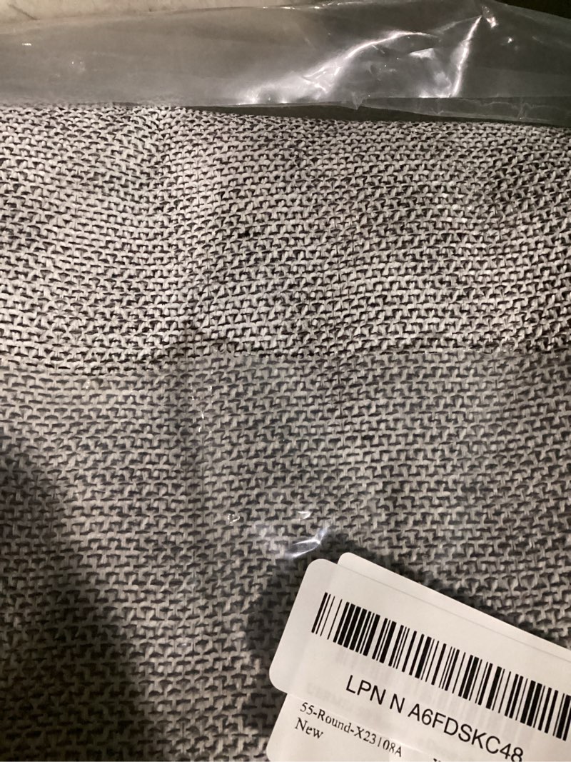 Condition photo showing Good Condition for 5ft Round Area Rug Living Room Rugs - 5x5 Washable Neutral Modern Abstract Soft Thin Rug Indoor Floor No Slip Rug Carpet for Bedroom Under Dining Table Home Office Decor - Brown Grey Brown Grey 5' (Round)