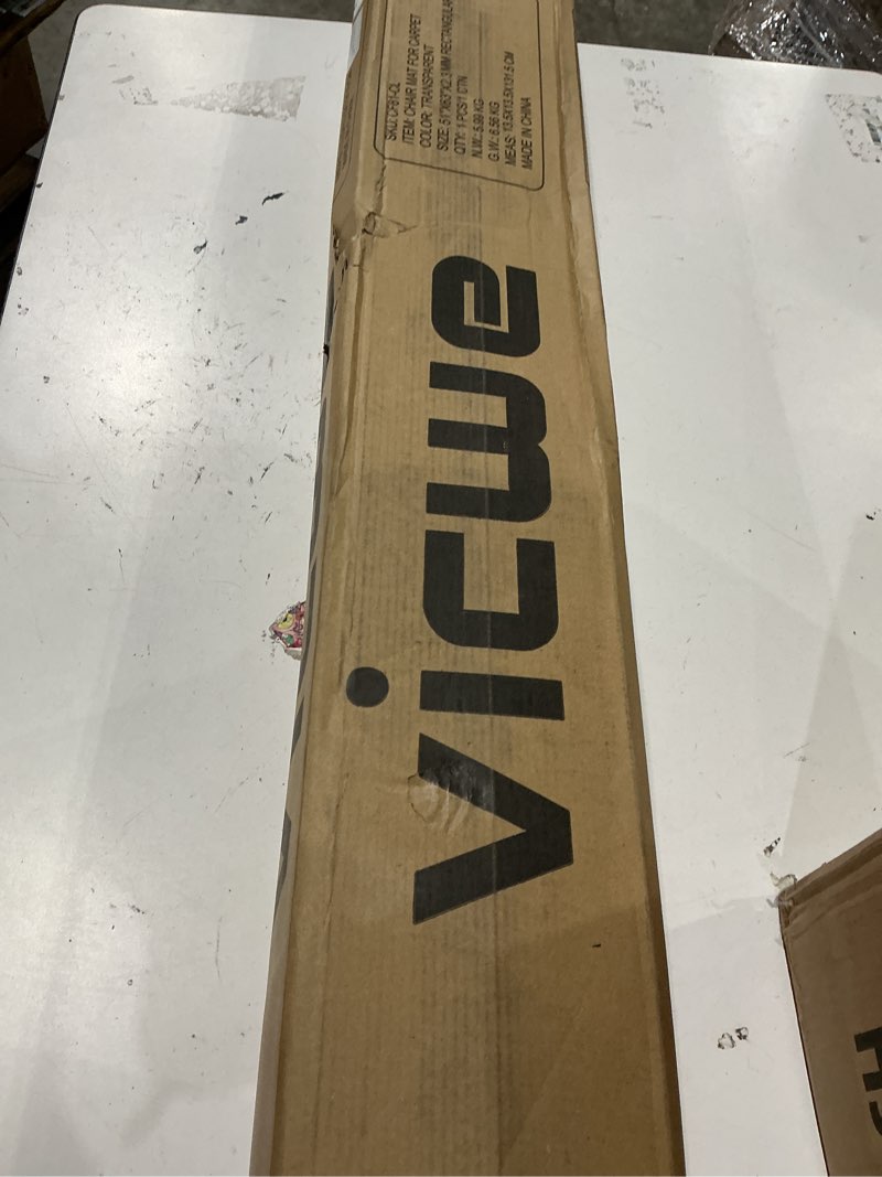 Condition photo showing New/Like New for vicwe office chair mat for carpeted floors, 63"x51" chair mats with studs | large carpet protector floor mats for low and no pile carpet, easy glide computer desk chair mat for home & office, clear clear 63" x 51" (for low-pile carpet)