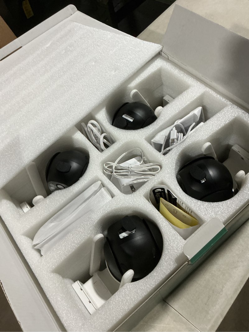 Condition photo showing As Is for soliom security cameras wireless outdoor,8mp ultra hd for day and night, no subscription,built in radar,solar powered cameras for home security, 360° pan tilt auto tracking,5g & 2.4g wifi, 4-cam kit 4-cam-kit