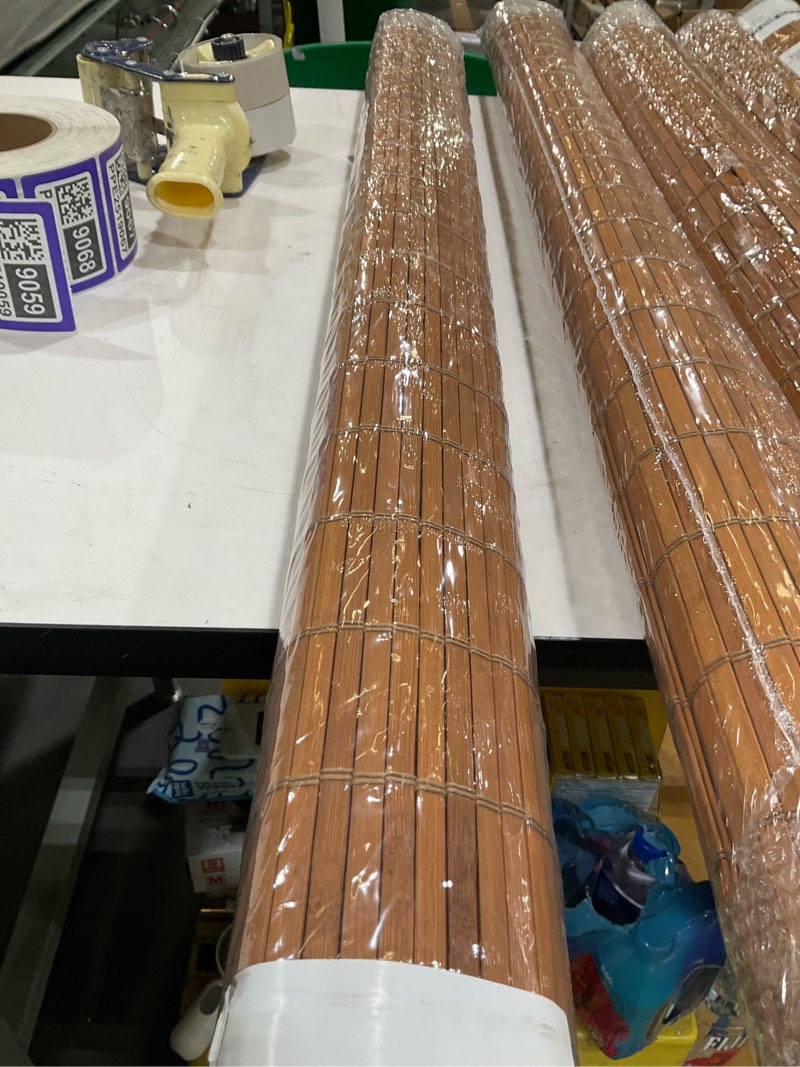 chryeiiu 42''w x 72''h cordless bamboo roman shades, light filtering roll up bamboo blinds for inter