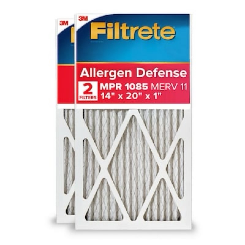 filtrete 14 x 20 x 1 merv 11 1085 mpr allergen defense extra electrostatic pleated air filter