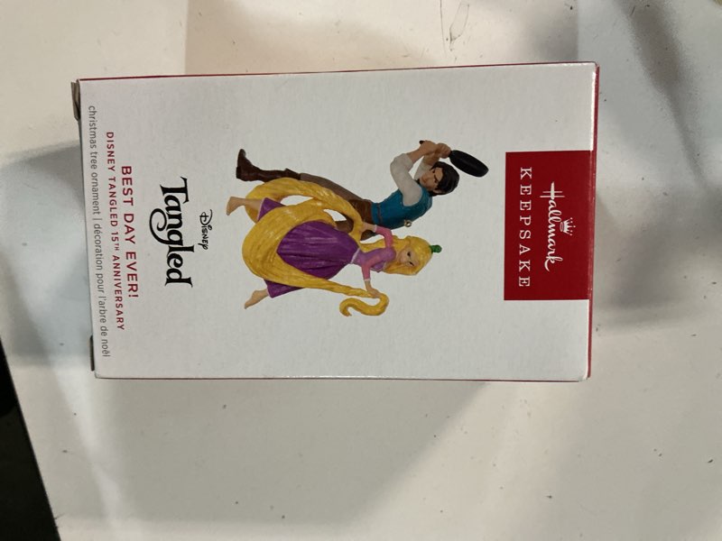 Condition photo showing New/Like New for hallmark keepsake disney christmas ornament, tangled 15th anniversary best day ever!, gifts for disney fans