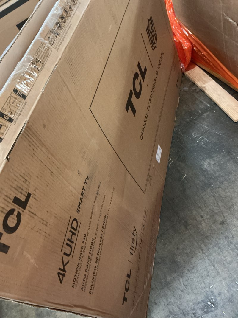 Condition photo showing As Is for TCL 55-Inch Class S5 UHD 4K LED Smart TV with Fire TV (55S551F, 2024 Model), Dolby Vision, HDR PRO+, Dolby Atmos, Alexa Built-in with Voice Remote, Apple AirPlay 2 Compatibility, Streaming Television 55 inches TV only