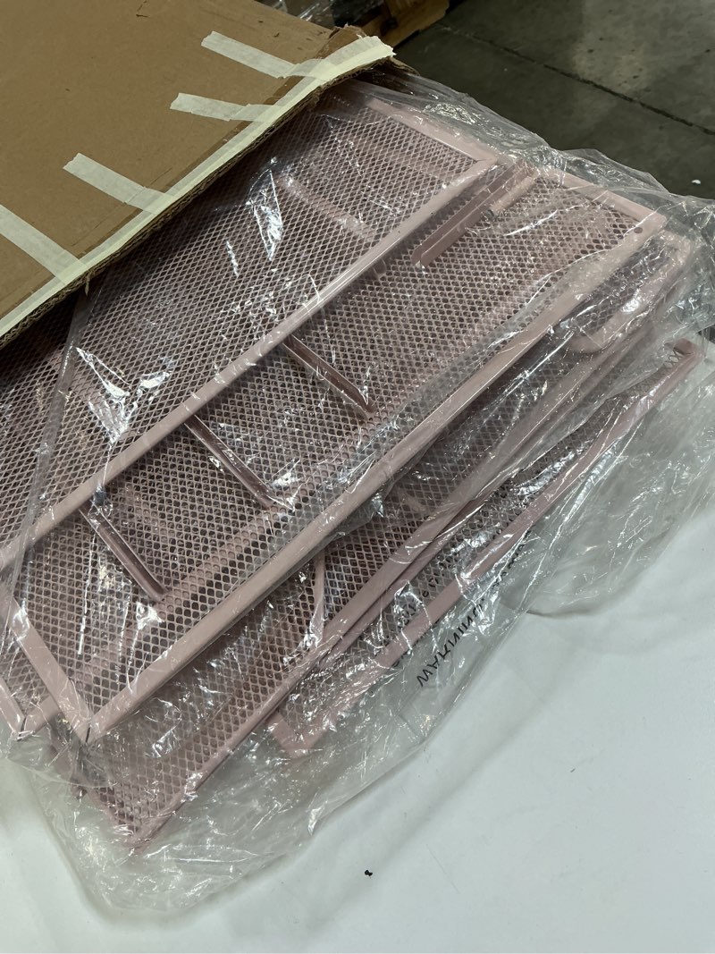 Condition photo showing Good Condition for lavatino desk organizer, 5-tier metal mesh paper letter tray with file holder & 7 flexible dividers for office or home desk organizers and accessories, keep workspace supplies neat & organized, pink pink 1-section file holder