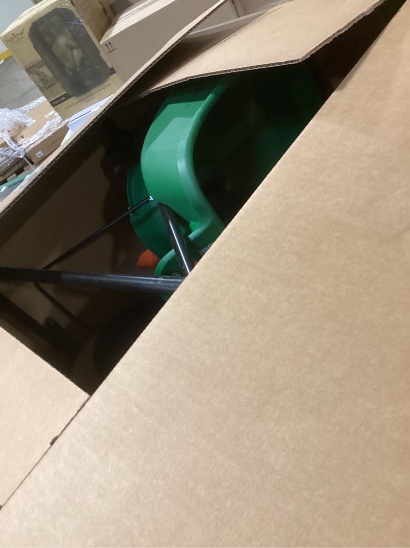 Condition photo showing Good Condition for scotts turf builder edgeguard dlx broadcast spreader for seed, fertilizer, salt, ice melt, holds up to 15,000 sq.ft. product deluxe
