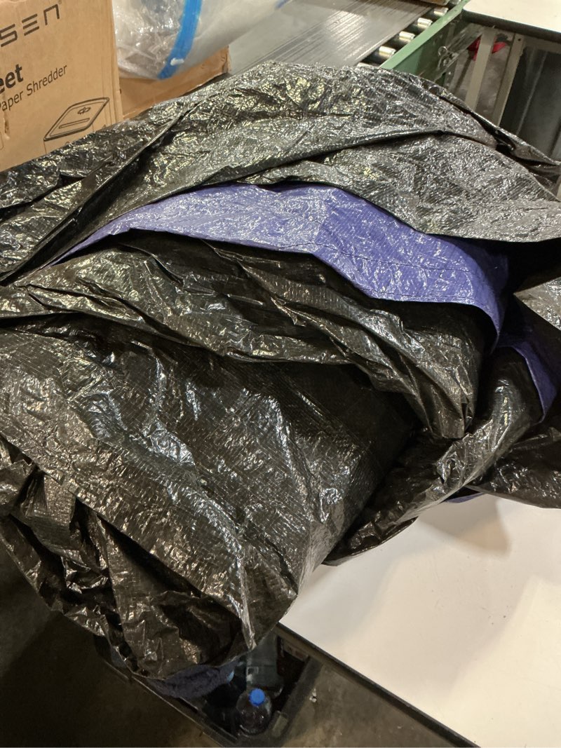 Condition photo showing As Is for 18 FT Round Pool Cover, [ 2025 Upgraded ] Above Ground Pool Cover, Heavy Duty Winter Pool Cover, Cold and UV Resistant, Cable and Pulley System 18FT