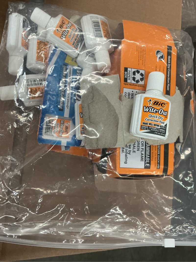 Condition photo showing Good Condition for bic correction fluid: foam brush, 20 ml size, white, 12 pk