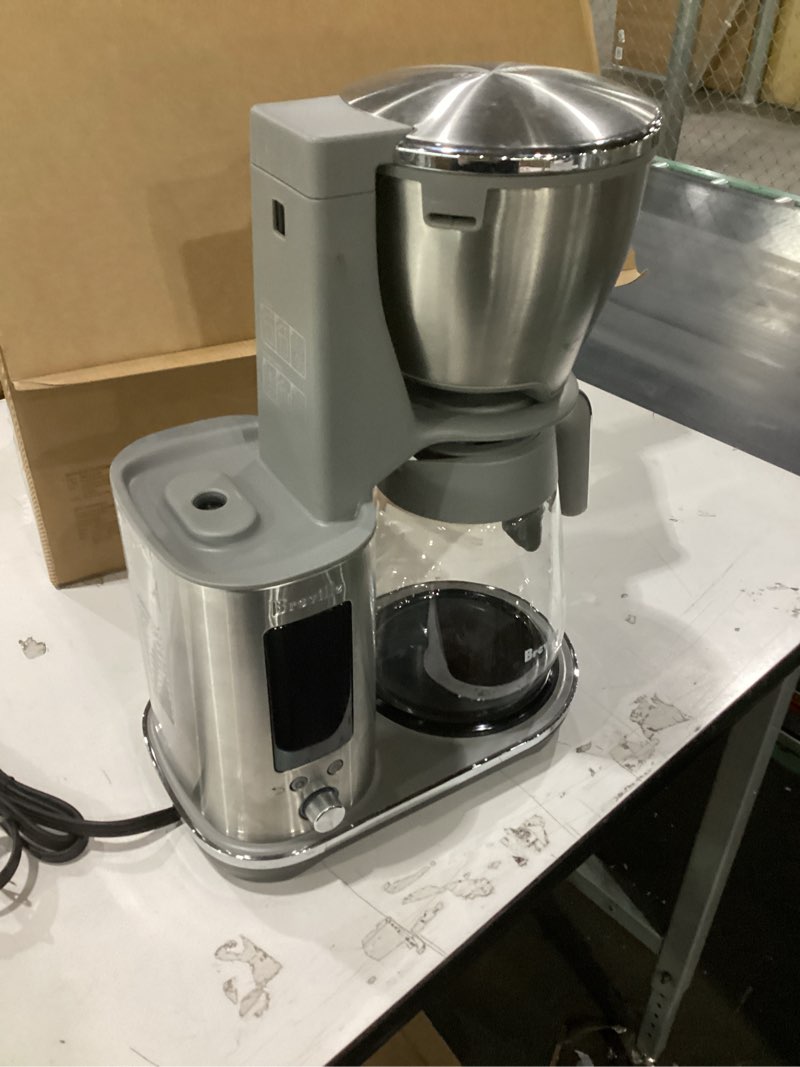 Condition photo showing As Is for Missing tank!!! Not tested!!!Breville Luxe Drip Coffee Machine, Brushed Stainless Steel, 60 Fluid Ounces Capacity, Glass Carafe, BDC415BSS
