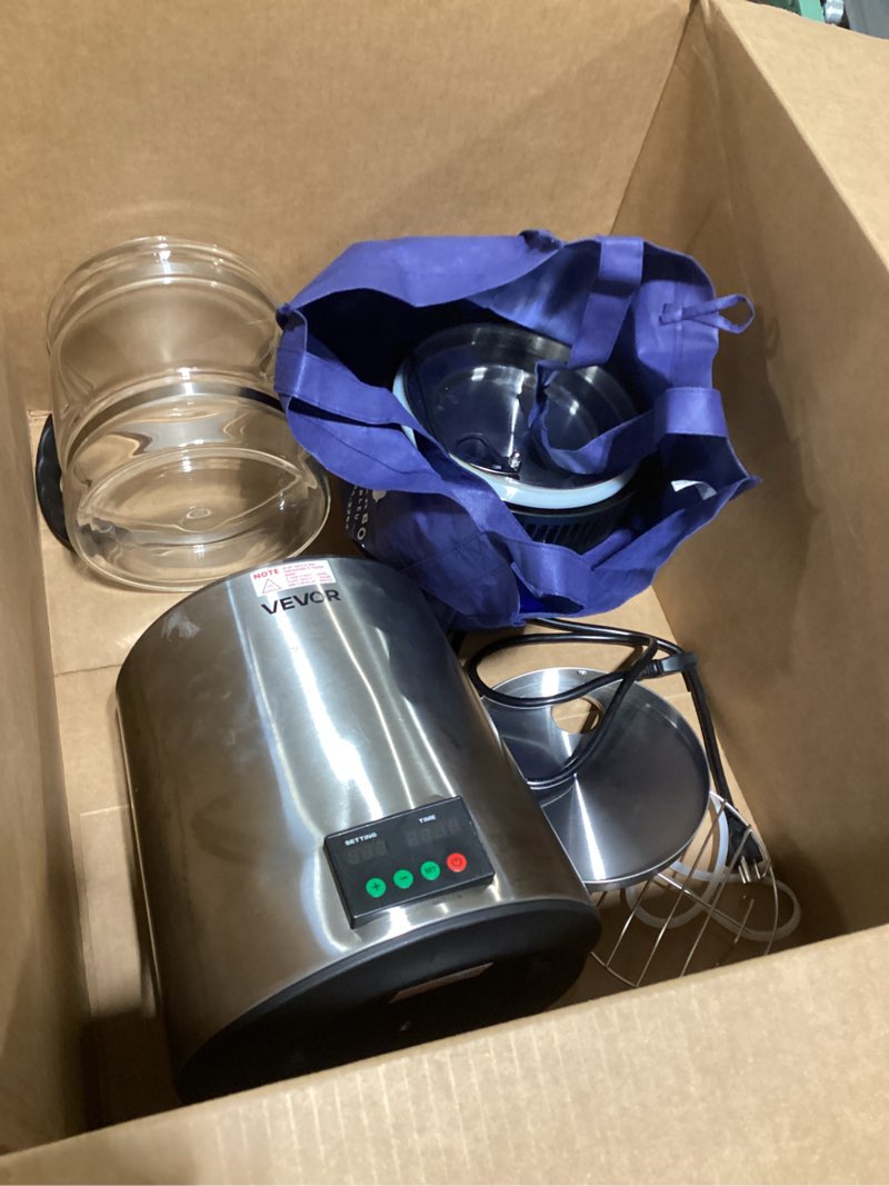 Condition photo showing As Is for co-z 4l brushed stainless steel countertop distiller machine, home distilled water maker with glass pot, purifier to make clean water stainless steel 4l