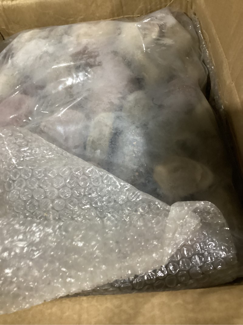 Condition photo showing As Is for yiszm 40lbs natural river rocks, 3"-4" premium pebbles for garden and landscape design, hand-picked smooth stones for fish tank, flower pots, indoor water fountains, pathways, backyard 40 pounds 3-4 inch