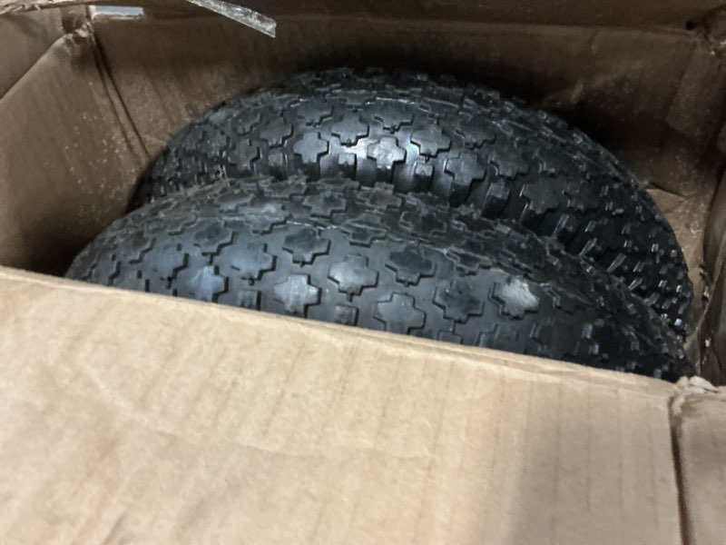 Condition photo showing Good Condition for taifa 2 pcs 16" pneumatic rubber replacement tires and 4.80/4.00-8" wheels with 5/8" bearings, inflated air wheel for garden cart/hand truck/trailers/dolly/wheelbarrow/wagon/trolley etc. 16x400-8air-5/8'' bearing-2 pcs