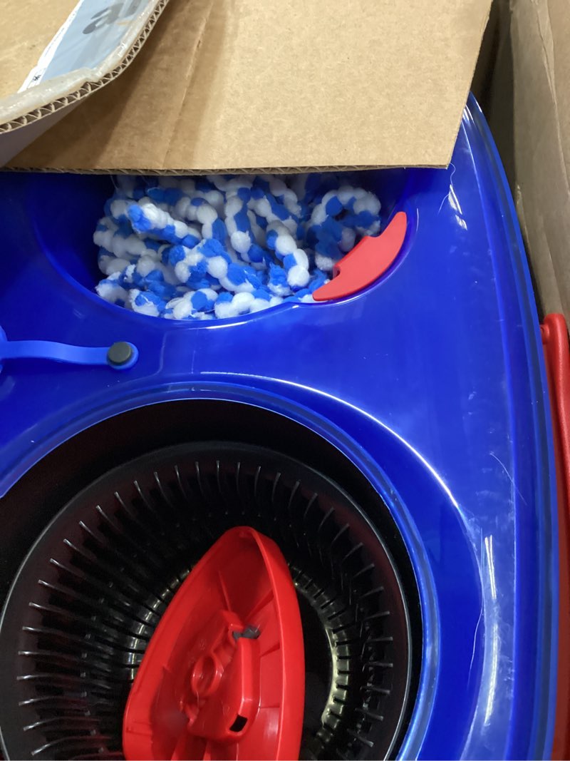 Condition photo showing Good Condition for o-cedar rinseclean spin mop & bucket system | clean with clean water | removes 99% of bacteria