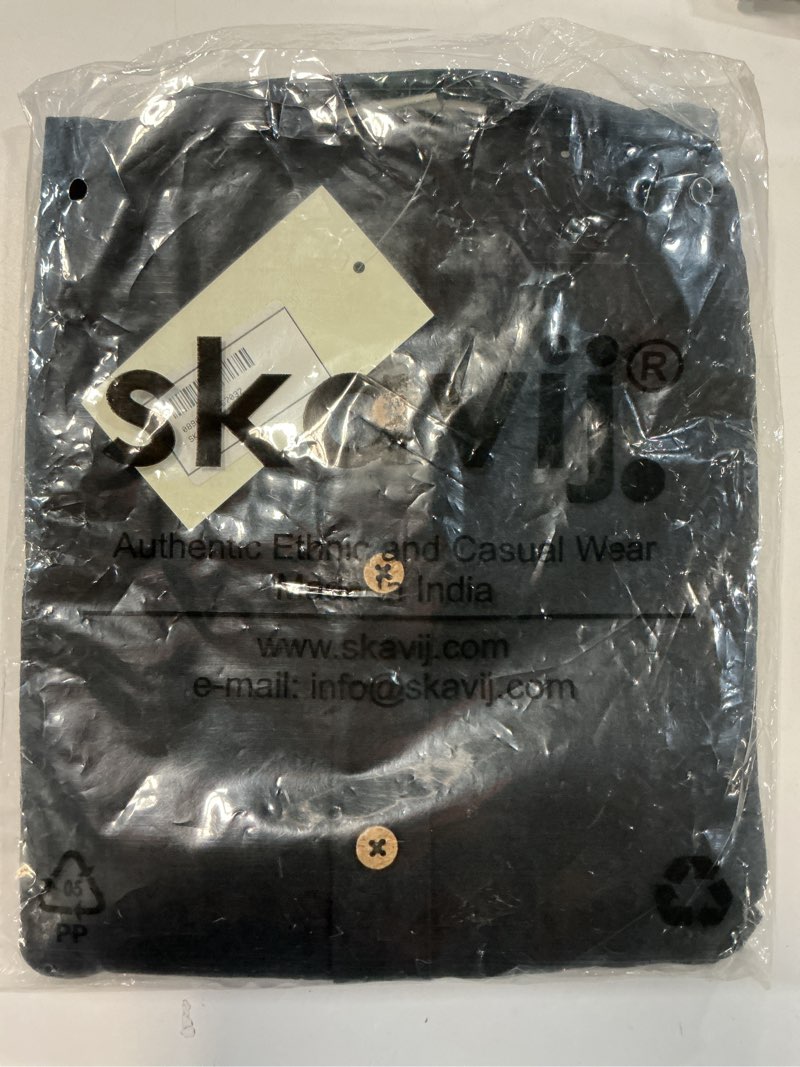 Condition photo showing New/Like New for skavij men's cotton kurta long sleeve casual henley shirt. size l