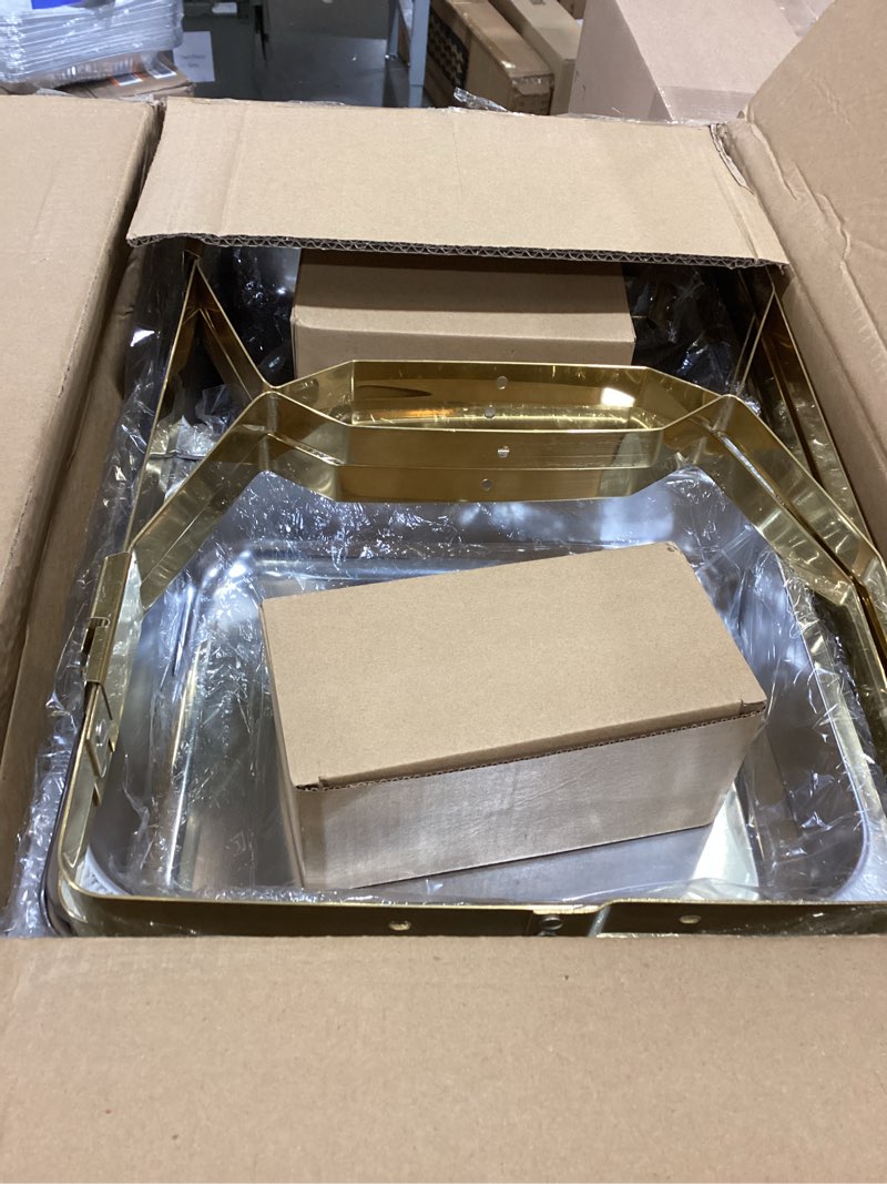Condition photo showing item condition for Chafing Dishes for Buffet 2 Pack 3 Pans, High Grade 9QT Chafing Dish Buffet Set, Chafers and Buffet Servers Warmers Sets for Parties, Events and Wedding