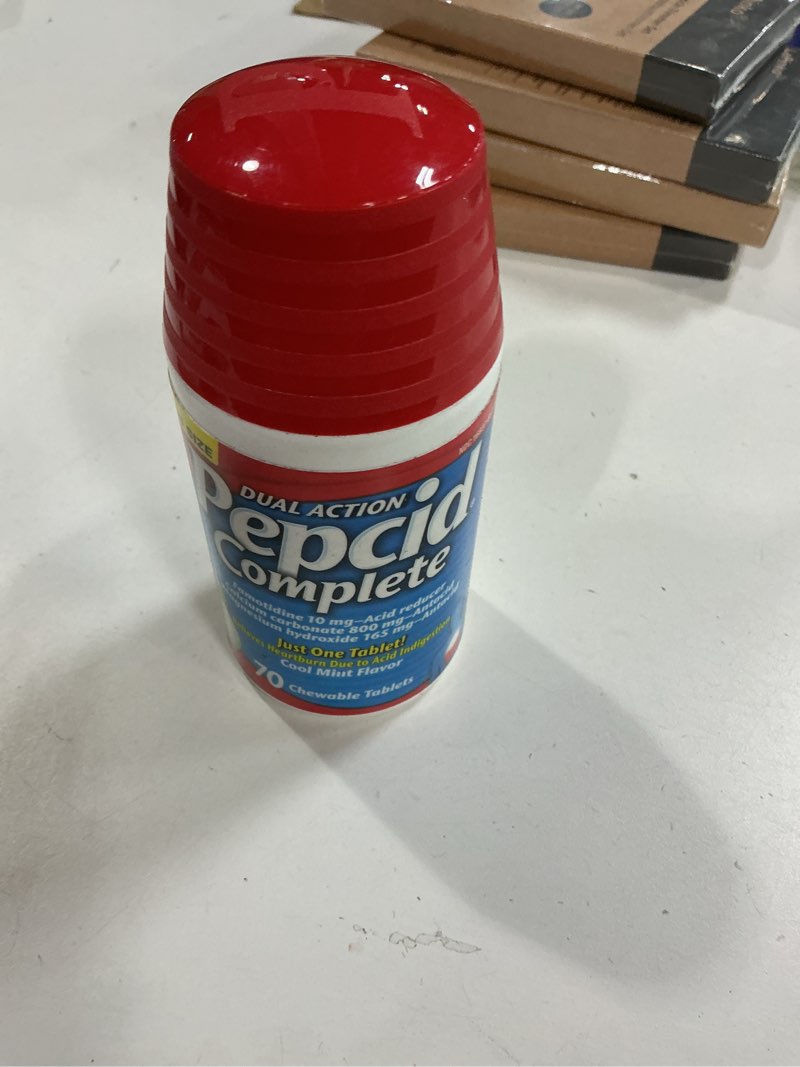 Condition photo showing New/Like New for Pepcid Complete Acid Reducer + Antacid Chewables, 10mg Famotidine, 800mg Calcium Carbonate & 165mg M
