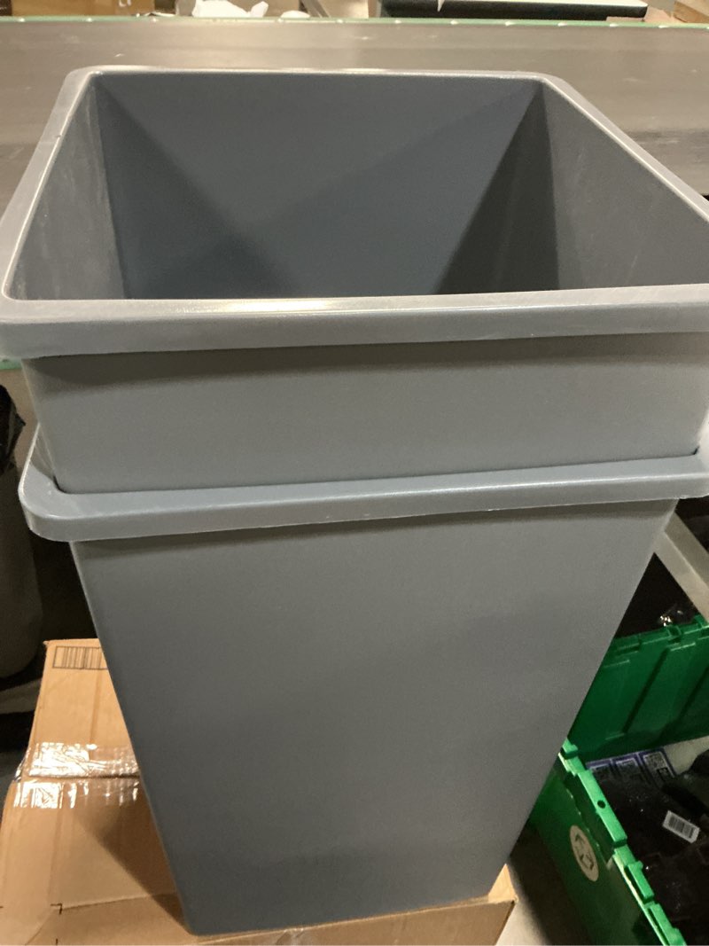 Condition photo showing Good Condition for (2pack)25 gal. gray plastic trash can