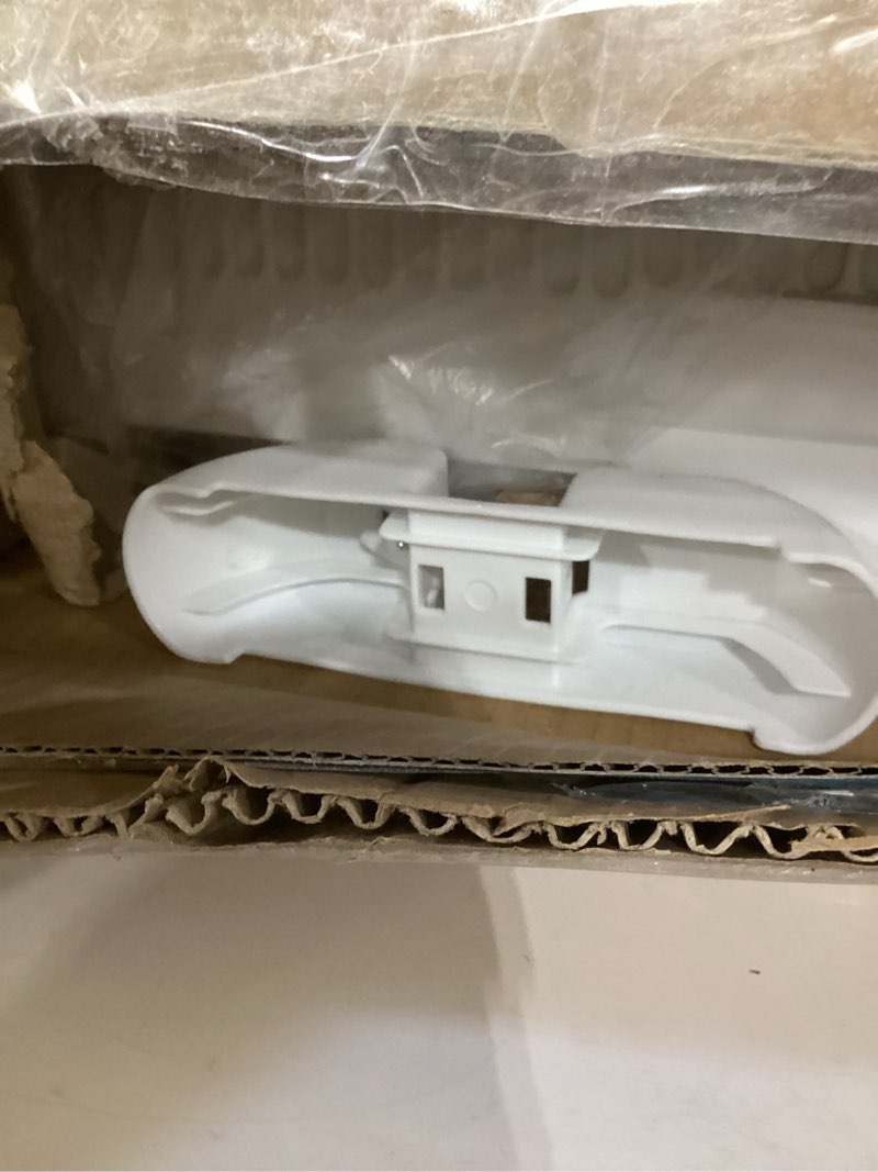 Condition photo showing As Is for comfort zone 9  3-speed reversible twin window fan with remote control  white